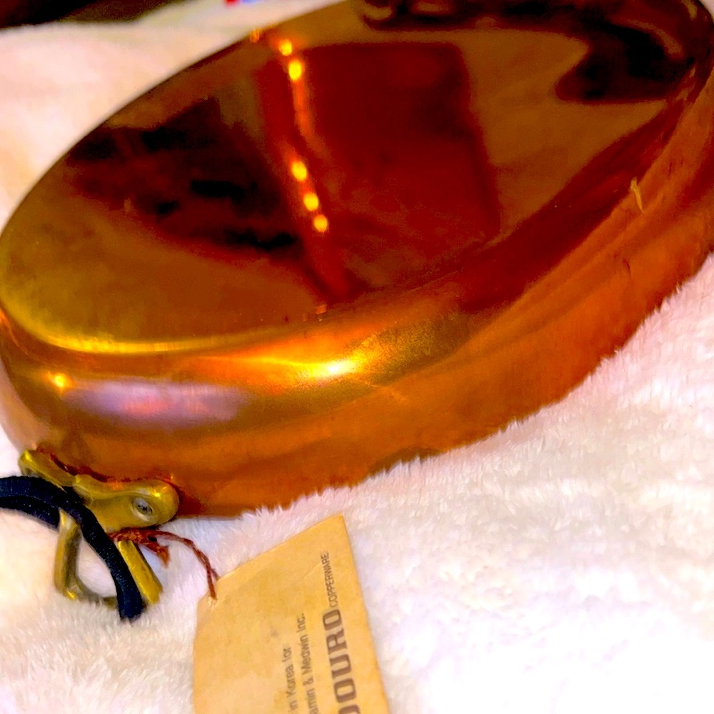 Vintage Douro copper ware oval pan
